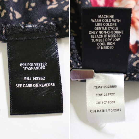 Torrid Size 4 | 4X Black Leopard & Floral Chablis Crop Peplum Top - Picture 10 of 10
